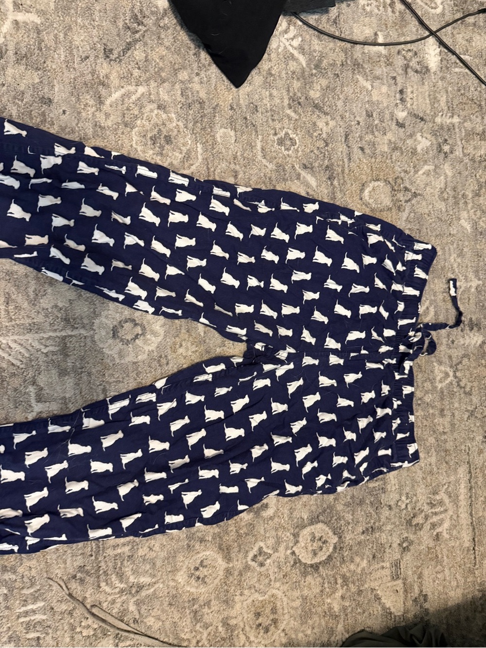 J. Crew Navy Blue Dog-Print Joggers